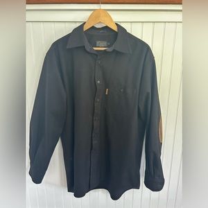 Pendleton Black Trail Shirt with Elbow Patches - L